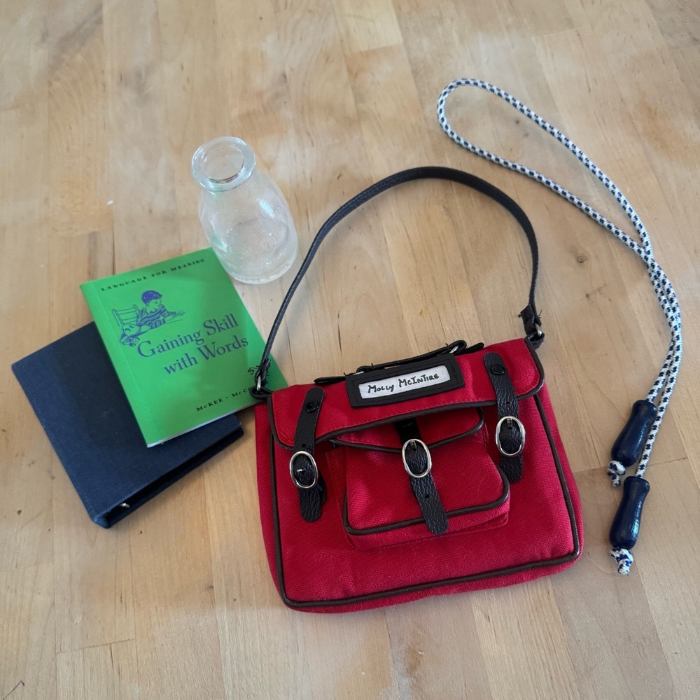 American Girl Doll Molly Accessories Bundle Messenger School Bag Milk Bottle